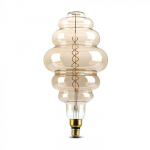 8W LED filamentinė lemputė, S200, E27, dūmų sp., 1800K, dimeriuojama