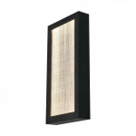 20W LED sieninis &scaron;viestuvas, juodas, 3000K, IP65