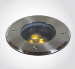 3x1,5W LED įleidžiamas į žemę lauko &scaron;viestuvas, plieno sp., 3000K, IP67, reguliuojamas &scaron;viesos kampas