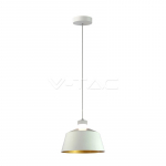 7W pakabinamas LED &scaron;viestuvas V-TAC, &Oslash;250, baltas, metalas / akrilas, 4000K (natūraliai balta)