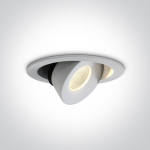 12W LED įleidžiamas pakreipiamas &scaron;viestuvas, baltas, 3000K