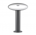 9W LED pastatomas &scaron;viestuvas V-TAC, 3000K, IP54, tamsiai pilkas, auk&scaron;tis 30cm