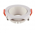 Lemputės laikiklis GU10, baltas, komplektuojamas su baltu reflektoriumi