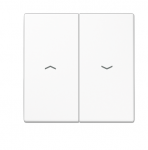 Klavi&scaron;as dvigubo jungiklio, su simboliu "rodyklės", baltas