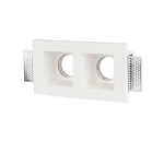 GU10 dviejų lempučių rėmelis, baltas