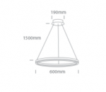 40W LED pakabinamas &scaron;viestuvas, žalvario sp., 3000K