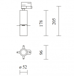 11W LED &scaron;viestuvas EYLE į magnetines sistemas INSIGHT, baltas, 3000K