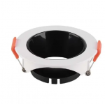 Lemputės laikiklis GU10, baltas, komplektuojamas su juodu reflektoriumi