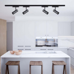 20W LED akcentinis &scaron;viestuvas į magnetinius bėgelius, juodas, 6400K