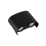 4W LED sieninis lauko &scaron;viestuvas, juodas, 3000K, IP65