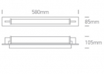 18W LED veidrodžio &scaron;viestuvas, &scaron;lifuoto žalvario sp., 3000/4000/5000K, IP44, 38118K/BBS/V