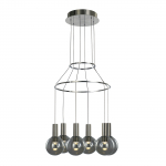 40W LED pakabinamas &scaron;viestuvas ARIA, chromo/dūmų sp., 3000K, dimeriuojamas