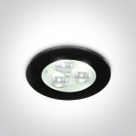 3x1W LED įleidžiamas &scaron;viestuvas, juodas, 3000K