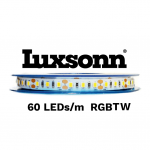 24W/m LED juosta LUXSONN, RGB+TW (2700K/6500K), DC24, 60 LED/m