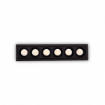10W LED įleidžiamas linijinis &scaron;viestuvas LIKA, juodas, 3000K