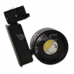 45W  LED &scaron;viestuvas ant bėgelio V-TAC, COB, juodas, CRI >95, (6000K) &scaron;altai balta