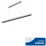 60W LED pakabinamas linijinis &scaron;viestuvas V-TAC, sidabrinis, dimeriuojamas, 4000K (natūraliai balta), SAMSUNG LED chip