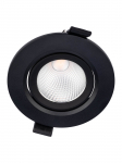 6,5W LED įleidžiamas pakreipiamas &scaron;viestuvas PT 08, matinės juodos sp., 3000K