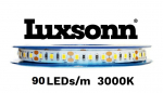 11W/m LED juosta LUXSONN, BRIDGELUX diodai, 90 LED/m, 12V, 3000K, 5m ritė