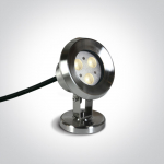 3W LED baseino &scaron;viestuvas, nerūdijančio plieno sp., 4000K, IP68