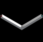 27W kampinis sujungimas, skirtas linijiniams &scaron;viestuvams X-LINE SLIM L-DOWN, juodas, 3000K, IP40, DALI