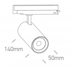 10W LED akcentinis &scaron;viestuvas į 3 fazių bėgelius, baltas, 3000/3500/4000K, 65606AT/W/V