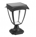 2W LED pastatomas lauko &scaron;viestuvas, juodas, su saulės baterija, IP44