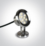 9W LED baseino &scaron;viestuvas, nerūdijančio plieno sp., 3000K, IP68