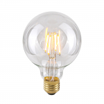 4W LED lemputė, G95, E27, skaidri, 2200K, dimeriuojama