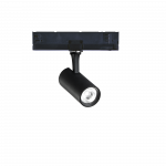 8W LED akcentinis &scaron;viestuvas į 3 fazių bėgelį FOX, juodas, 3000K, dimeriuojamas