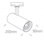 30W LED &scaron;viestuvas į bėgelius, baltas, 3000K