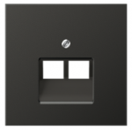 Dangtelis tel./komp. lizdo, dvigubas AL2969-2UAAN, matinės juodos sp.