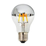 4W LED lemputė OPTONICA A60, E27, 2700K, sidabro sp. stiklas