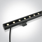 24x1W LED linijinis sienų &scaron;viestuvas, pilkas, 3000K