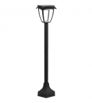 2W LED pastatomas lauko &scaron;viestuvas, juodas, 3000/6000K, su saulės baterija, IP44