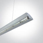 16W LED pakabinamas linijinis &scaron;viestuvas, pilkas, 3000K