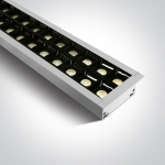40W LED įleidžiamas linijinis &scaron;viestuvas, baltas, 3000K