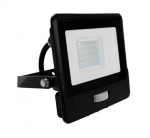 20W LED prožektorius V-TAC, juodu korpusu, 6500K, su judesio davikliu