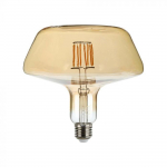 8W LED filamentinė lemputė, E27, T180, gintaro sp., 1800K