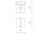 7W LED &scaron;viestuvas TESER į magnetines sistemas INSIGHT, juodas, 4000K