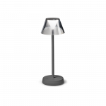 2,8W LED stalo &scaron;viestuvas LOLITA, pilkas, 3000K, dimeriuojamas, IP54