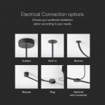 20W LED pakabinamas &scaron;viestuvas, baltu korpusu, 3000K, tvirtinamas ant magnetinio 48V dirželio