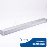 60W LED pakabinamas linijinis &scaron;viestuvas V-TAC, sidabrinis, 4000K (natūraliai balta), SAMSUNG LED chip