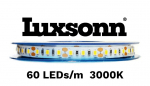 4,8W/m LED juosta LUXSONN, BRIDGELUX diodai, 60 LED/m, 3000K, IP68, 12V, 5m ritė