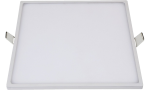 LED įleidžiamas kvadratinis baltu aliuminio rėmeliu 145x145mm 16W 1450lm 3000K IP44