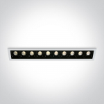 10x2W LED įleidžiamas &scaron;viestuvas, baltas, 3000K