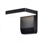 17W LED sieninis lauko &scaron;viestuvas, juodas, 3000K, IP65