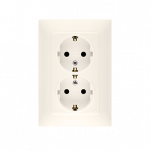 Ki&scaron;tukinis lizdas, 2vt., kreminis, vir&scaron;tinkinis, 16A, Kontakt Simon, Simon10, CGSZ2Z/41