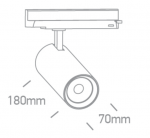 20/25/30W LED akcentinis &scaron;viestuvas į 3 fazių bėgelius, baltas, 3000/3500/4000K, 65606CT/W/V