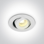 1W/3W LED įleidžiamas pakreipiamas &scaron;viestuvas, baltas, 3000K